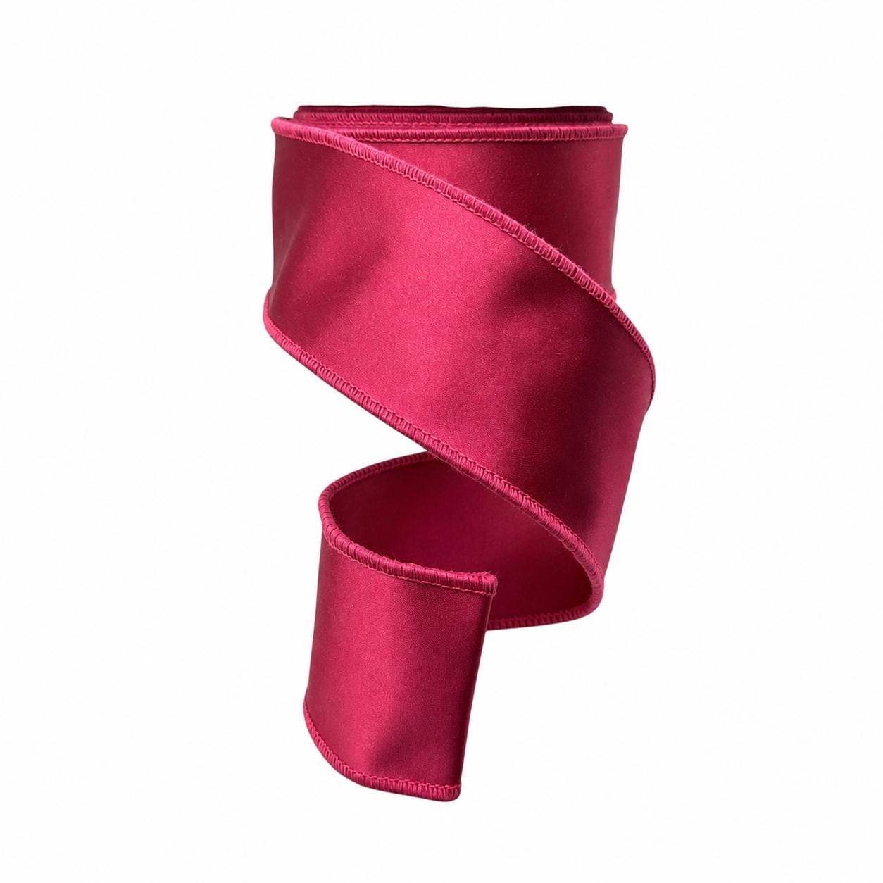 ohn Mark Fuchsia Satin Wired Ribbon | Premium Designer Ribbon for Wreaths, Bows & Floral Designs