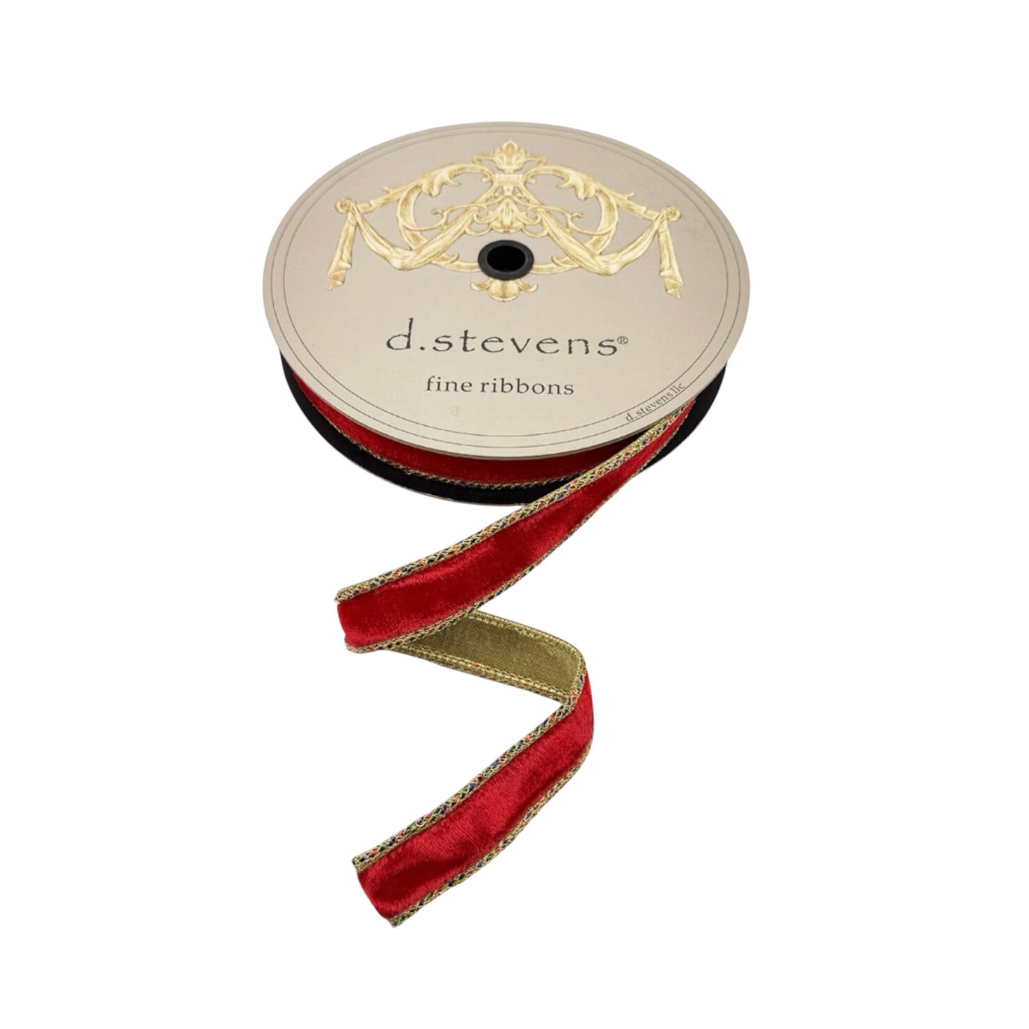 Christmas Ribbon Wired Ribbon Red Velvet Ribbon Wreath Ribbon Designer Ribbon Holiday Decor Decorative Ribbon D Stevens Ribbon