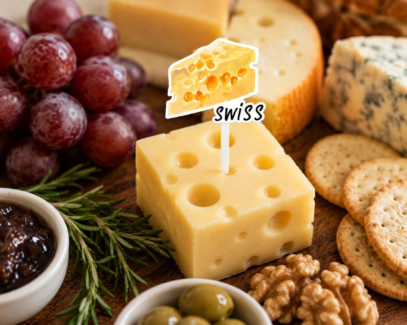 Reusable Cheese Markers Charcuterie Board Accessories Watercolor Cheese Labels Appetizer Picks Party Decor Hostess Gift Thank you gift