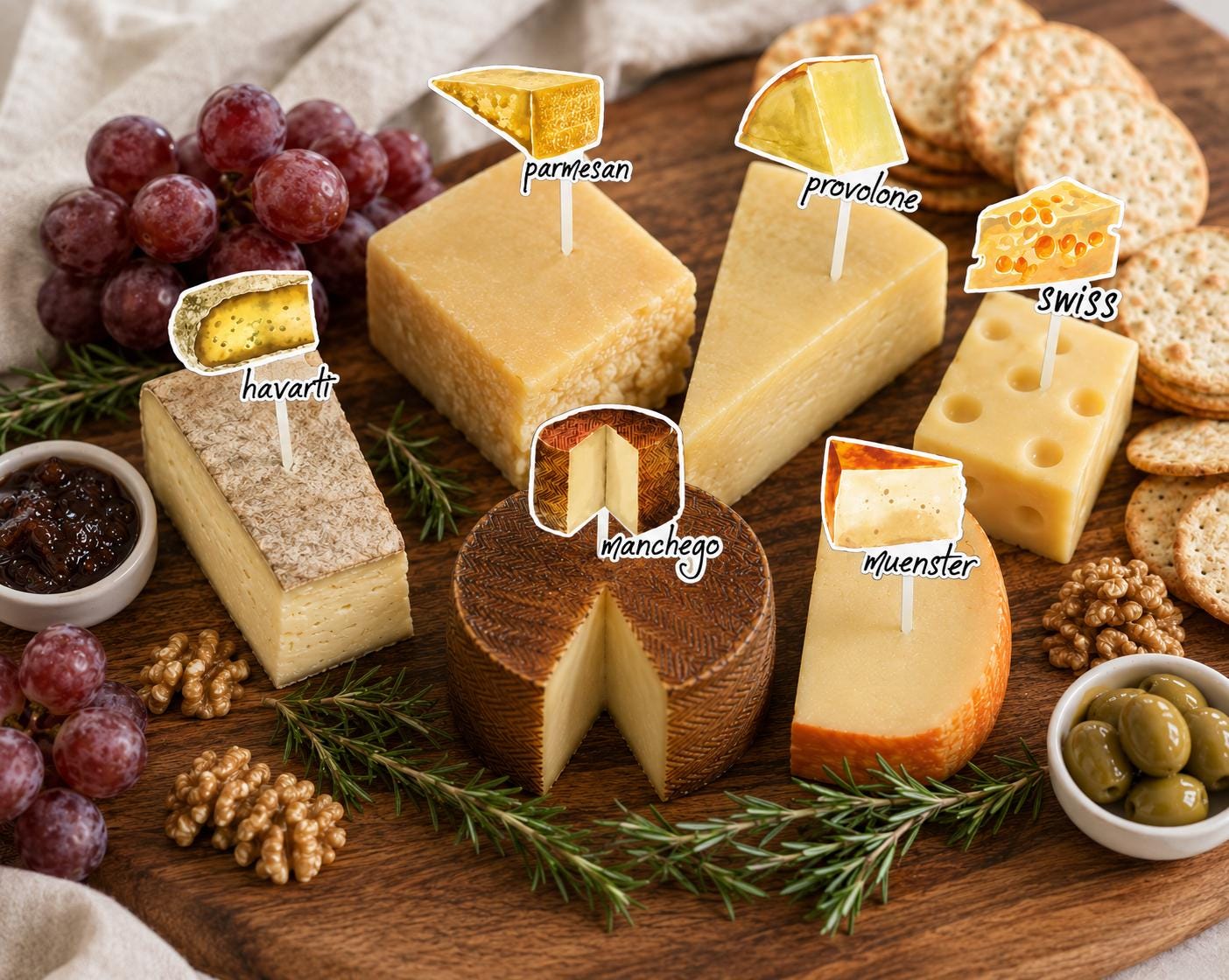 Reusable Cheese Markers Charcuterie Board Accessories Watercolor Cheese Labels Appetizer Picks Party Decor Hostess Gift Thank you gift