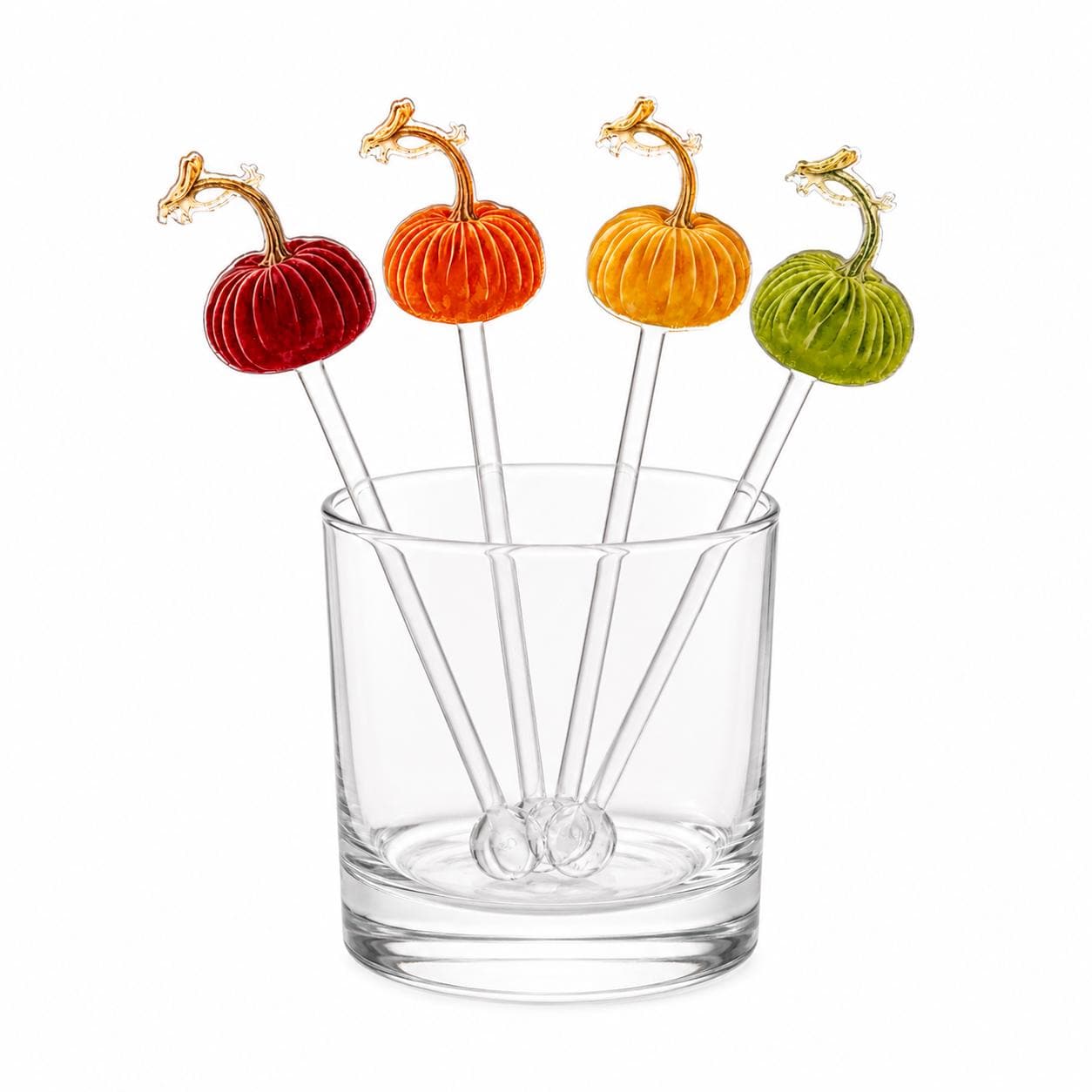 Pumpkin Acrylic Stir Sticks Fall Cocktail Stirrers Thanksgiving Bar Accessories Gourds Halloween Entertaining Hostess Gift Thank you Gift