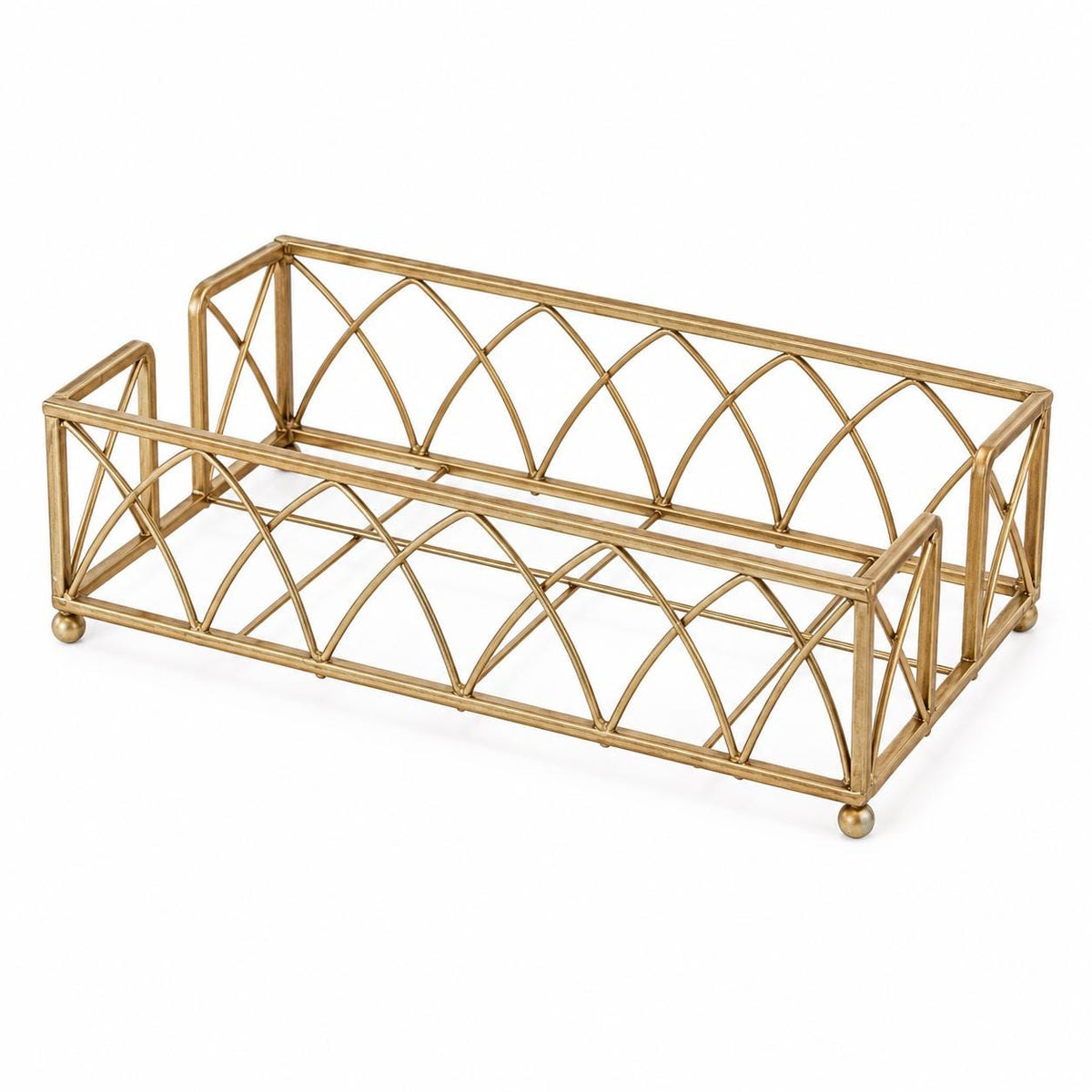 Matte Gold Napkin Holder – Cocktail Napkin or Guest Towel Siz
