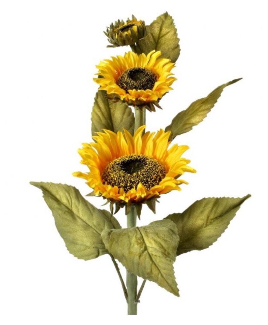 Sunflower Stem Fall Floral Pick Yellow Sunflower Spray 22 Inch Artificial Flower Stem Autumn Wreath Floral Arrangement