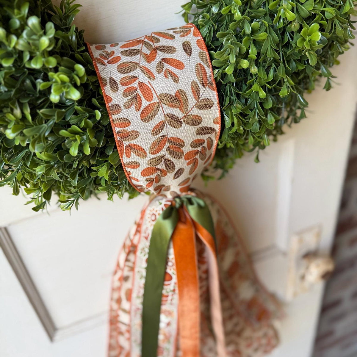 Fall Wreath Sash Pumpkin Wreath Sash Front Door Decor Autumn Door Bow Harvest Wreath Decor