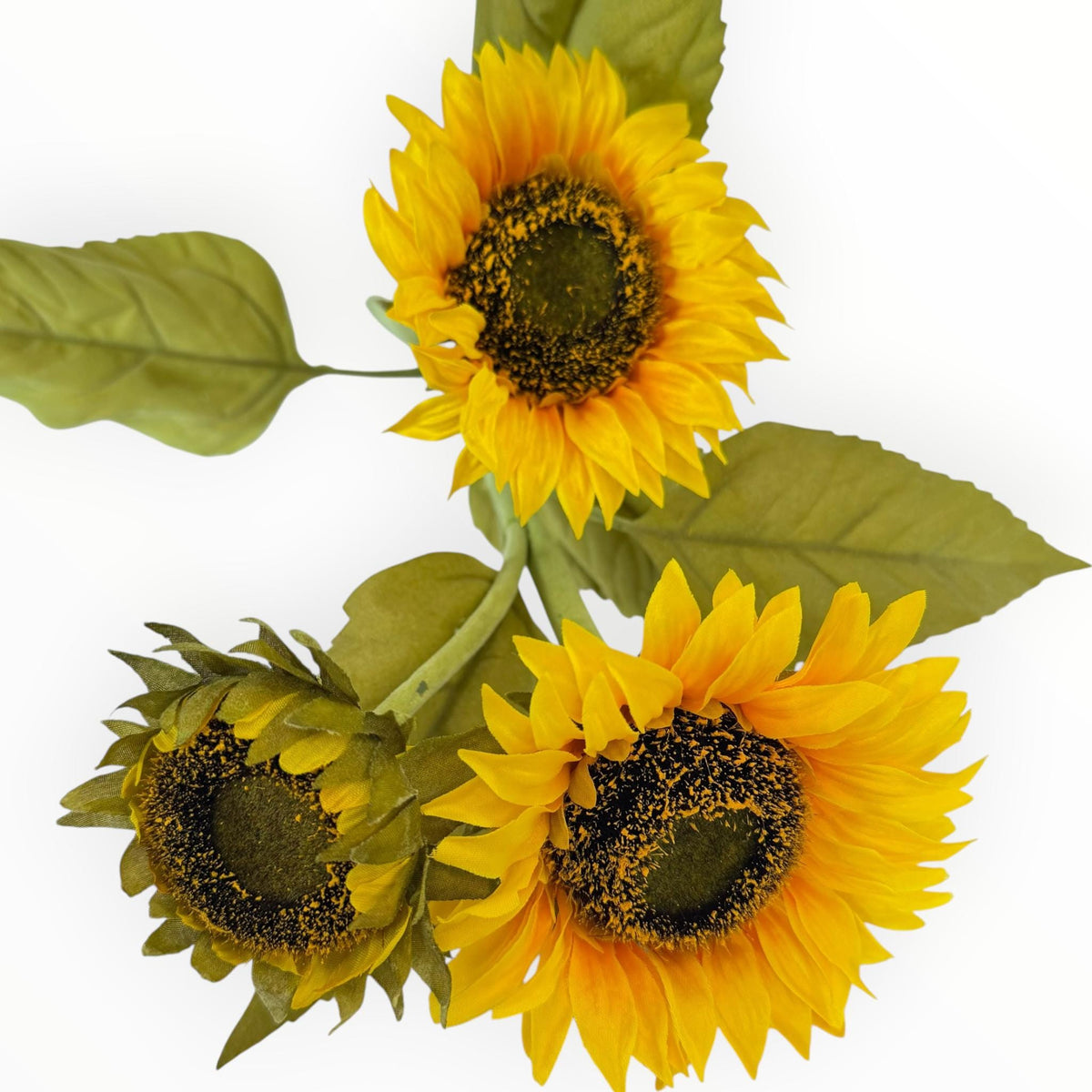 Sunflower Stem Fall Floral Pick Yellow Sunflower Spray 22 Inch Artificial Flower Stem Autumn Wreath Floral Arrangement