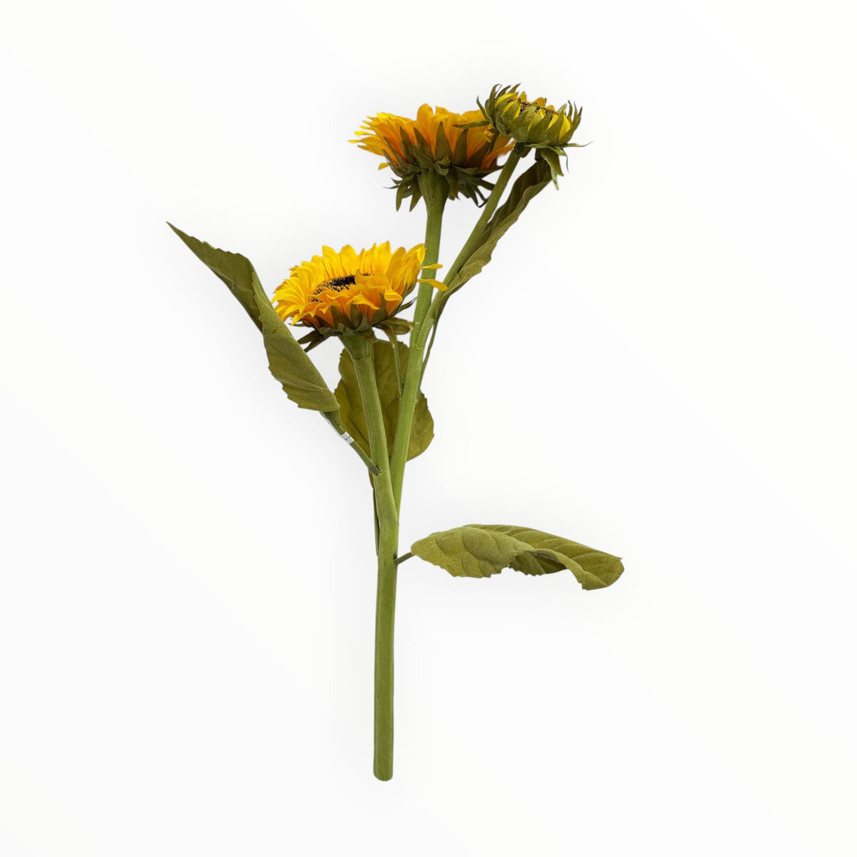 Sunflower Stem Fall Floral Pick Yellow Sunflower Spray 22 Inch Artificial Flower Stem Autumn Wreath Floral Arrangement