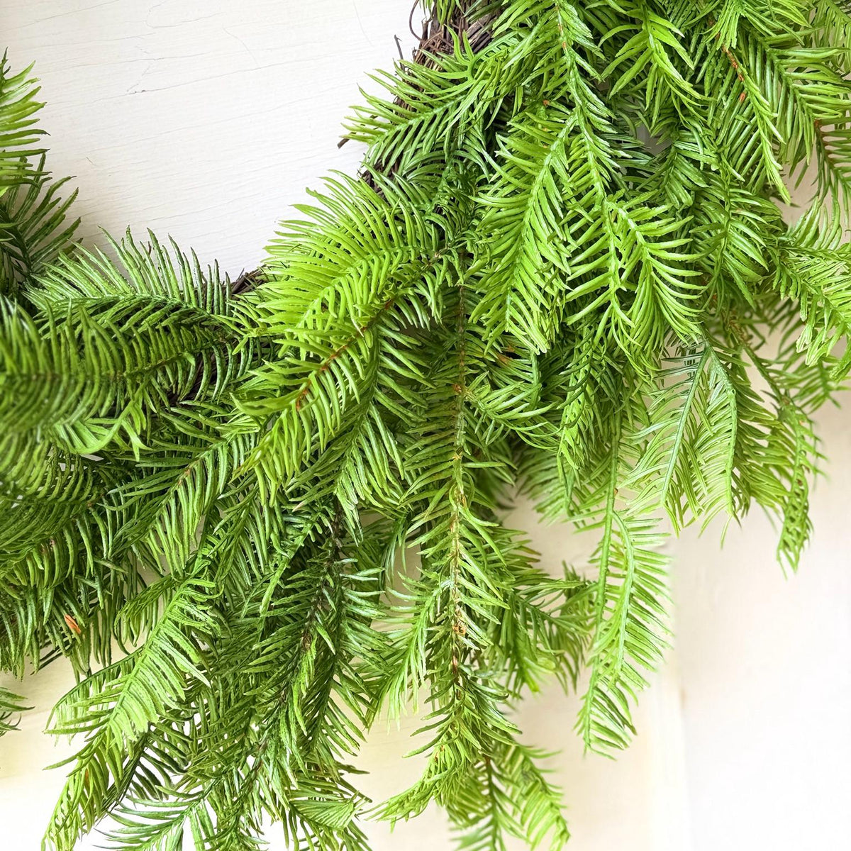 Christmas Wreath 24" Real Touch Balsam Wreath Faux Evergreen Wreath Front Door Wreath Holiday Decor