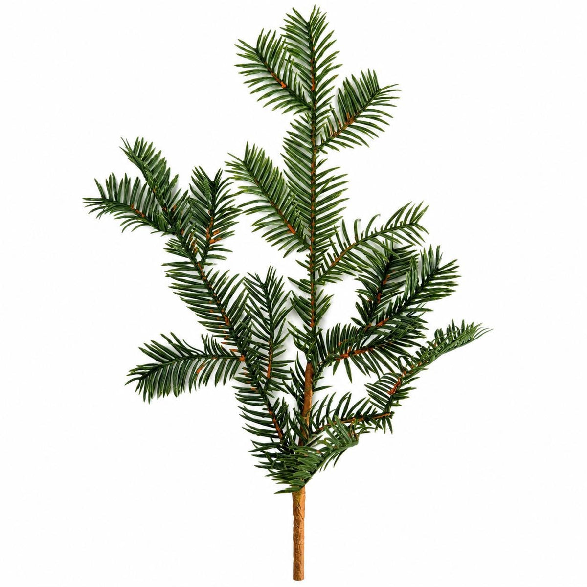 Set of 6 Real Touch Balsam Pine Sprays 23.5 Inch Christmas Greenery Stems Wreath Garland Mantel Tree Decor