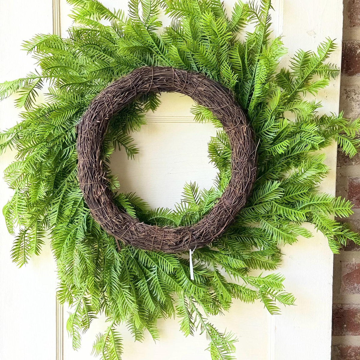 Christmas Wreath 24" Real Touch Balsam Wreath Faux Evergreen Wreath Front Door Wreath Holiday Decor