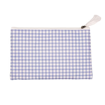 Blue Gingham Tote & Cosmetic Bag Set | Matching Travel & Everyday Essentials