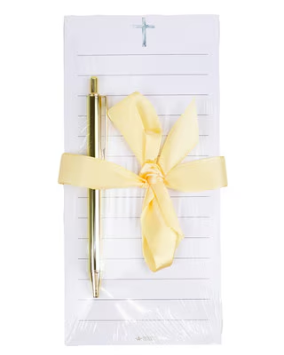 Jade Cross Notepad Gift Set | Faith-Inspired Stationery Set with Pen