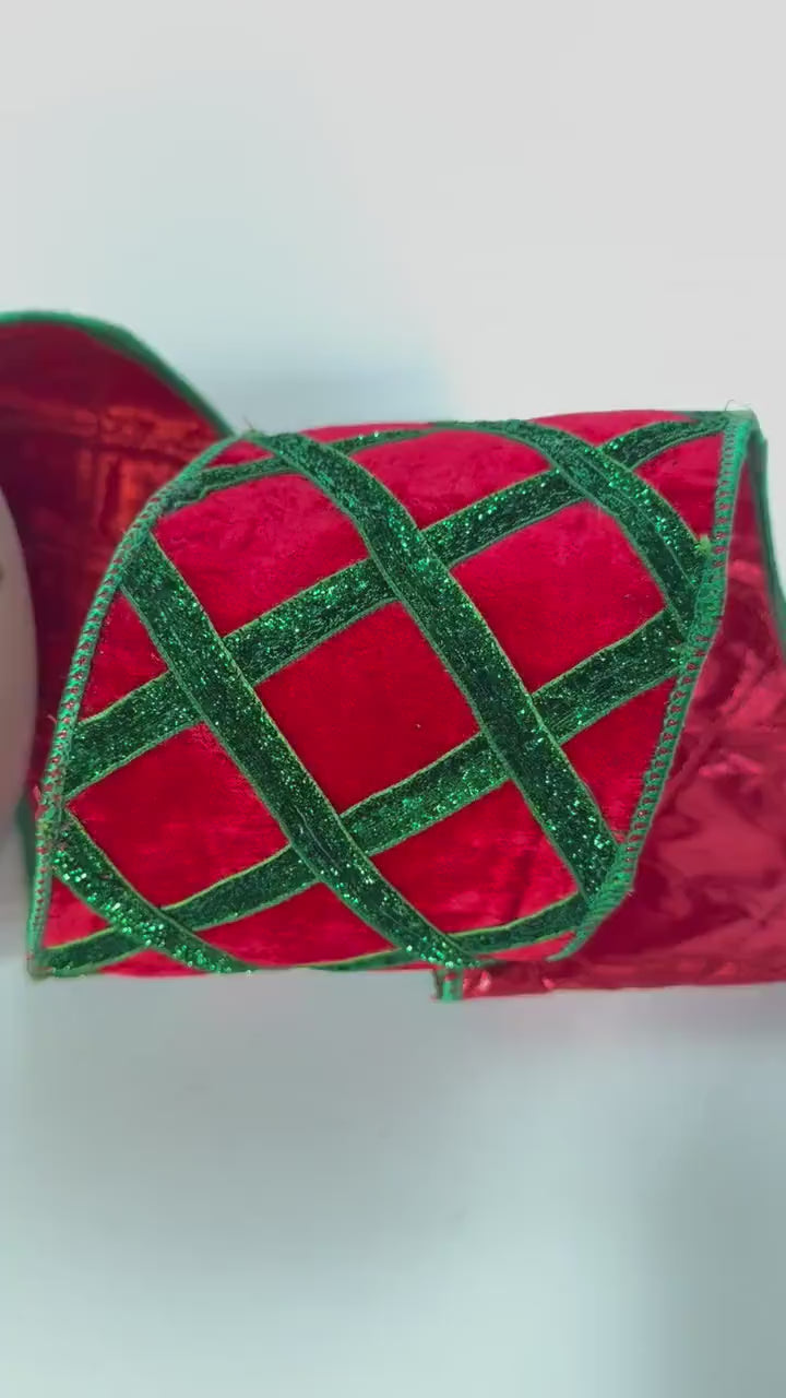 Red Velvet Ribbon Christmas Ribbon Luxury Ribbon Holiday Wreath Making Supply Craft Material Gift Wrap Bow Tree Decoration Christmas Tree