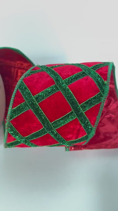 Red Velvet Ribbon Christmas Ribbon Luxury Ribbon Holiday Wreath Making Supply Craft Material Gift Wrap Bow Tree Decoration Christmas Tree
