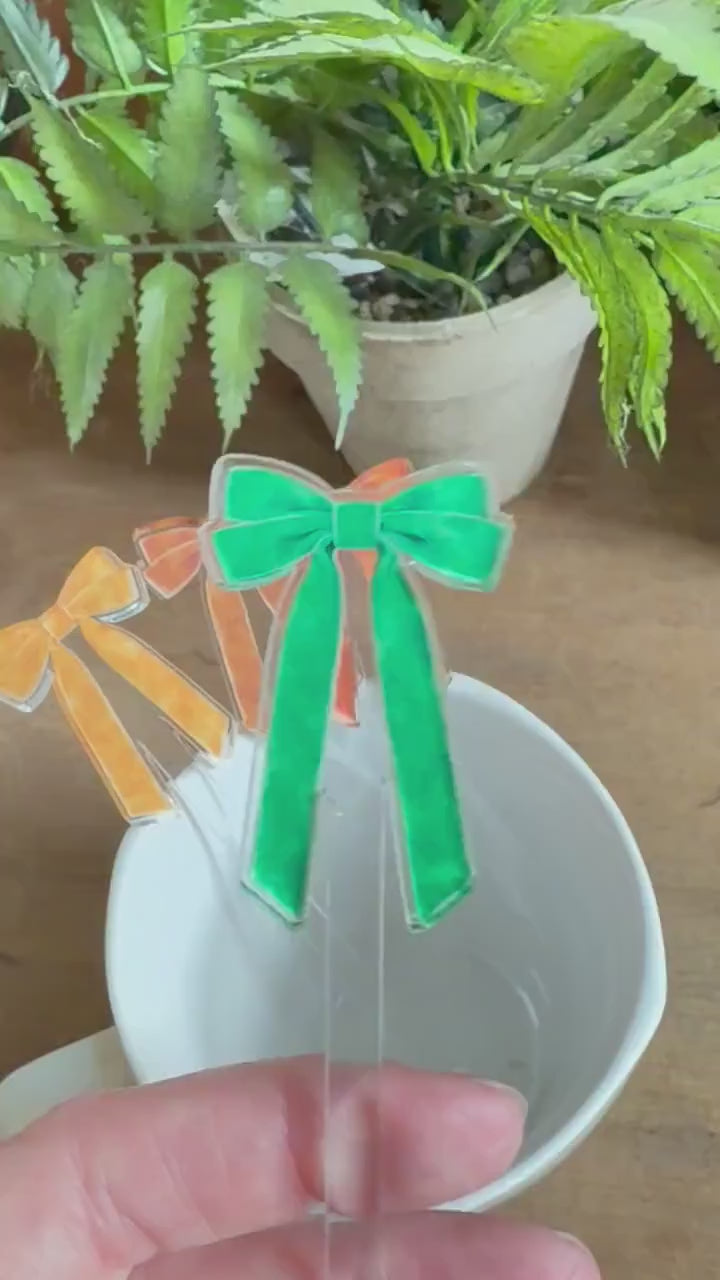 Fall Bow Stir Sticks Acrylic Cocktail Stirrers Reuseable Drink Accessories Thanksgiving Entertaining Hostess Gift Thank You Gift