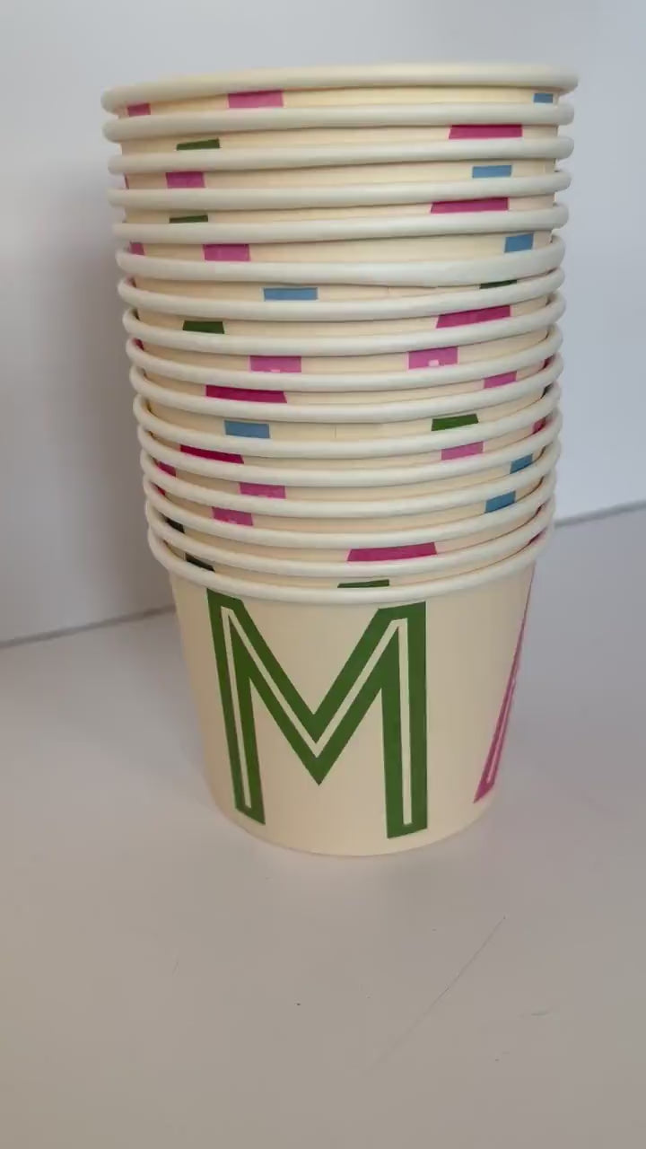 Mahjong Party Treat Cups Set of 16 Mahjong Party Supplies Game Night Snack Cups Preppy Pink Green MAHJ Decor